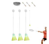 Entrenador de bádminton para un jugador, de práctica personal de bádminton, ayuda de entrenamiento individual, red de bádminton para interiores, equipo de práctica ajustable, entrenador de