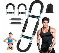 Entrenador de brazos, ejercitador de brazo giratorio, expansor de pecho ajustable, equipo de entrenamiento de tríceps, forma perfecta del cuerpo para hombres, tres engranajes para ajustar 66 a 110