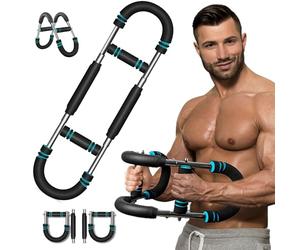Entrenador de Brazos Twister, Equipo para Ejercitar el Pecho, Fortalecedor de Antebrazo Ajustable, Ejercitador de Fitness Portátil, Regalo para Hombres, Mujeres, Papás, Hermanos y Esposos