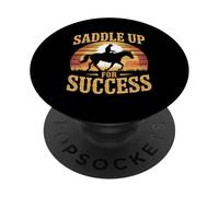 Entrenador de Caballos Saddle Up For Success Horse Trainer PopSockets PopGrip Adhesivo