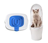 Entrenador de caja de arena para inodoro, régimen de disciplina de inodoro para mascotas, moldeador de comportamiento de inodoro para gatos, sistema de tren de orinal reutilizable para gatitos,