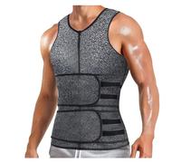Entrenador de cintura para chaleco de Sauna para hombre, traje de Sauna de doble cuerpo para adelgazar grasa del vientre, entrenamiento de gimnasio