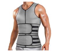 Entrenador de cintura para chaleco de Sauna para hombre, traje de Sauna de doble cuerpo para adelgazar grasa del vientre, entrenamiento de gimnasio