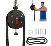 Entrenador de Cuerda Sin Fin, Polea de Cable con Peso, Sistema de Poleas de Gimnasio con Resistencia Ajustable, Máquina de Cable para Ejercicios de Agarre, Brazos, Espalda y Coordinación