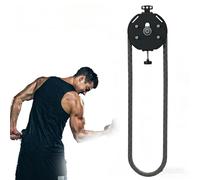 Entrenador De Cuerda Sin Fin, Sistema De Polea Portátil Para Gimnasio En Casa Con Resistencia Ajustable (0-30kg), Cuerda De Nylón Premium Para Fuerza Corporal Completa, Brazos(Red)
