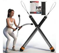 Entrenador de Cuerdas de Batalla sin Cuerda, Ajustable y ponderado, Equipo de Fitness silencioso para el hogar con Bolsa de Almacenamiento, fortalecimiento de Fuerza, HIIT y Entrenamiento(Black)
