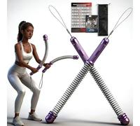 Entrenador de Cuerdas de Batalla sin Cuerda, Ajustable y ponderado, Equipo de Fitness silencioso para el hogar con Bolsa de Almacenamiento, fortalecimiento de Fuerza, HIIT y Entrenamiento(Purple)