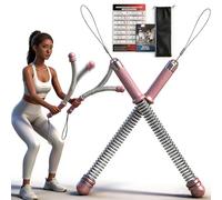 Entrenador de Cuerdas de Batalla sin Cuerda, Ajustable y ponderado, Equipo de Fitness silencioso para el hogar con Bolsa de Almacenamiento, fortalecimiento de Fuerza, HIIT y Entrenamiento(Pink)