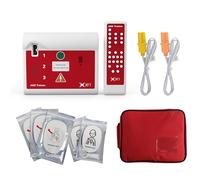 Entrenador de DEA, kit de entrenamiento de desfibrilador, entrenamiento de RCP con control remoto, voz en español e inglés, 10 escenarios diferentes, DEA Trainer para Curso de SVB y DEA (XFT 120C)