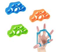 Entrenador de Dedos, 3pcs Fortalecedores de Agarre de Mano, 3 Niveles de Resistencia Extensor de Mano, Manos Silicona Bandas de Resistencia Elástico para Ejercicios de Antebrazo, Túnel Carpiano