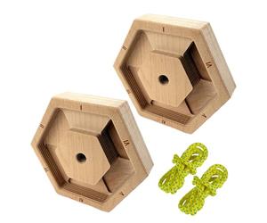 Entrenador de dedos - Desarrollador para el control de la tensión, equipo er entrenamiento 'antebrazo de madera hexagonal, método de entrenamiento individual per la d