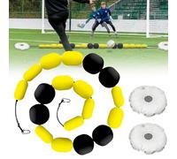 Entrenador de Desvío de 2,5 m/4 m, Entrenador de Portero de Fútbol, con Bolsas de Agua y Cuerda de Agilidad para Mejora de Reflejos y Desarrollo de Habilidades 2.5M