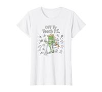 Entrenador de Educación Física de Scooter Frog Scooter Educación Física Camiseta gráfica económica, Mujer, Blanco, XL
