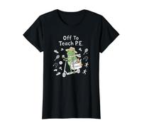 Entrenador de Educación Física de Scooter Frog Scooter Educación Física Camiseta gráfica económica, Mujer, Negro, S
