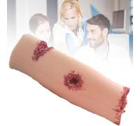 Entrenador de embalaje de heridas, modelo de trauma, entrenador de embalaje de heridas de pantorrilla con 4 heridas simuladas, kit de entrenamiento para detener el sangrado, entrenador de sutura
