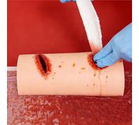 Entrenador de empaquetamiento de heridas, Entrenador de control de sangrado 2 en 1, Modelo de simulador de laceración del brazo, Modelo de entrenador de control de hemorragias y parada de sangrado.