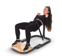 Entrenador de empuje de cadera, máquina de glúteos de alta resistencia, entrenamiento de gimnasio en casa plegable - Viene con banda de resistencia de 135 libras, entrenador de empuje profundo de