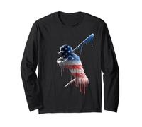 Entrenador de Equipo de Jugador de sóftbol Gerente de Bandera Americana USA Drip Manga Larga