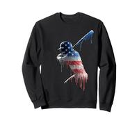 Entrenador de Equipo de Jugador de sóftbol Gerente de Bandera Americana USA Drip Sudadera
