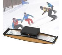 Entrenador de Esquí Indoor, Bicicleta elíptica 3D multifunción for Snowboard, con bastón, for Entrenamiento de Fuerza y Equilibrio, 130 x 33 25 cm