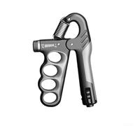 Entrenador de fuerza de agarre con construcción de acero inoxidable y contador electrónico para seguimiento de ejercicios (C)