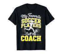 Entrenador de fútbol para niñas Mis Jugadores de fútbol Favoritos Escuela Amarillo Camiseta