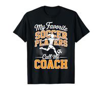 Entrenador de fútbol para niñas Mis Jugadores de fútbol Favoritos Escuela Naranja Camiseta