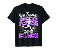 Entrenador de fútbol para niñas Mis Jugadores de fútbol Favoritos Escuela Púrpura Camiseta