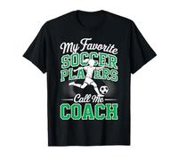 Entrenador de fútbol para niñas Mis Jugadores de fútbol Favoritos Escuela Verde Camiseta