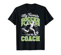 Entrenador de fútbol para niños Mis Jugadores de fútbol Favoritos Verde Salvia Camiseta
