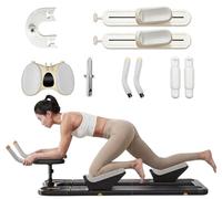 Entrenador de giro de columna vertebral, máquina de entrenamiento de cintura, temporizador digital, equipo de gimnasio en casa, capacidad de 220 libras, estiramiento de piernas y activación del núcleo