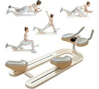 Entrenador de giro y estiramiento de columna vertebral, estirador de espalda 2 en 1 y máquina de abdominales para gimnasio en casa, equipo de entrenamiento central de capacidad de 220 libras con