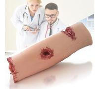 Entrenador de heridas simuladas para control de sangrado, modelo de heridas de pierna inferior para vendaje y entrenamiento de hemostasia, educación para el cuidado de heridas, práctica médica de