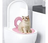 Entrenador De Inodoro para Gatos Entrena Bandeja Asiento Urinario Orinal | Entrenador Arenero Para Gatos Cuidado con Mascotas, Limpieza con Mascotas y Hogar