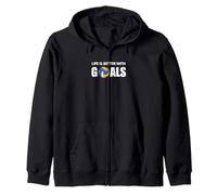 Entrenador de Jugador de Netball - La Vida es Mejor con goles Sudadera con Capucha