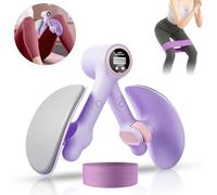Entrenador de muslos y suelo pélvico para mujer, dispositivo de entrenamiento para glúteos femeninos con recuento inteligente, suelo pélvico con banda de resistencia, entrenamiento muscular de cadera