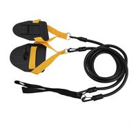 Entrenador de natación con banda elástica de resistencia y paletas desmontables para apoyar la fuerza del brazo en tierras secas y el entrenamiento de habilidades (negro, 60 libras)
