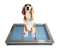 Entrenador de orinal para perros de acero inoxidable, bandeja de inodoro portátil para interiores y exteriores, caja de arena fácil de limpiar para romper la casa (94 x 62 x 7,5 cm, material 304)