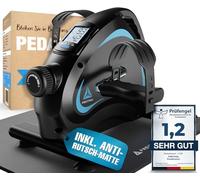 Entrenador de pedales para personas mayores Lite - Entrenador de piernas sentado con pedales 2 en 1 - Mini Bike incluye alfombrilla antideslizante