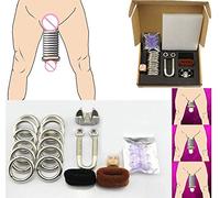 Entrenador de pene de acero inoxidable, camilla de testículos, camilla de bolas, peso de testículo, anillo de testículo que contiene 12 piezas, juego de anillos para pene, anillo de retardo de peso