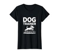 Entrenador de Perros Joyful Pup Agility Enthusiast Camiseta gráfica económica, Mujer, Negro, XS