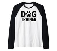 Entrenador de Perros Simple Entrenamiento de Camiseta Manga Raglan