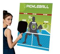 Entrenador de pickleball portátil, Pickleball Practice Board, Comentarios Instant Entrenador del rebotador de pickleball, Ayuda de entrenamiento interior de pasillo mejora las habilidades mejorar la