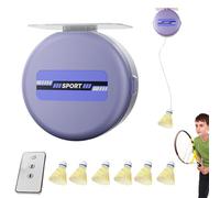 Entrenador de Rebote de bádminton - Kit de práctica en Solitario | Equipo de Entrenamiento de lanzadera Ajustable para Adultos y niños, Ejercicio Interior y Exterior, Taladro de Aprendizaje, Deportes