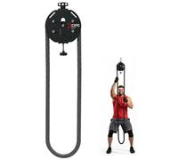 Entrenador de Resistencia de Cuerpo Completo, Entrenador de Cuerda Sin Fin, Sistemas de Poleas de Cable Portátil, Equipo de Escalada de Cuerda con Resistencia Ajustable, Equipo de Gimnasio Black