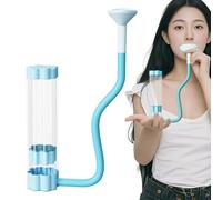 Entrenador de respiración, entrenador de mejora pulmonar, equipo de entrenamiento muscular, dispositivo abdominal portátil para viajes, gimnasio, hogar, mujeres y hombres
