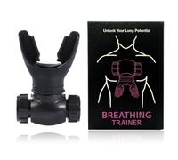 Entrenador de respiración, entrenador pulmonar de doble cabeza con resistencia ajustable, respirador bucal portátil, desmontable para una fácil limpieza, para uso diario, fitness, deportes, color