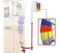 Entrenador de salto vertical portátil Ayuda para el entrenamiento de altura de salto de pie con cordón y rueda móvil Herramienta de evaluación de prueba de salto de estadio interior y exterior (verd