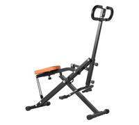 Entrenador de sentadillas ajustable con monitor LCD y asiento acolchado, equipo de gimnasio en casa para glúteos, piernas, abdominales y brazos, perfecto para entrenamiento de fuerza y entrenamientos