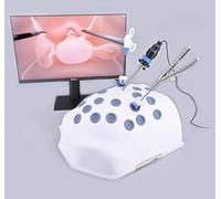 Entrenador de simulación de cirugía laparoscópica con módulo de entrenamiento endoscópico y 4 instrumentos operativos para entrenamiento quirúrgico avanzado